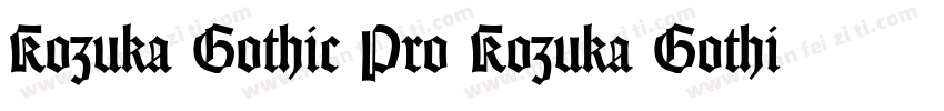 Kozuka Gothic Pro Kozuka Gothic Pro字体转换